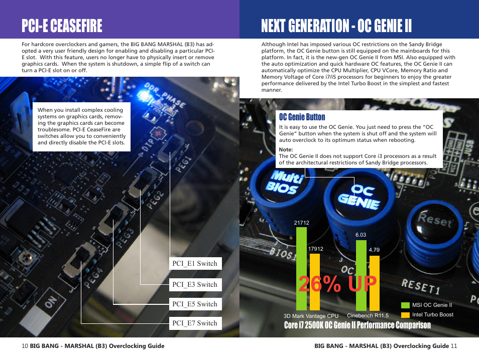 26% up, Pci-e ceasefire, Next generation - oc genie ii | MSI Big Bang-Marshal (B3) OC Guide User Manual | Page 6 / 15