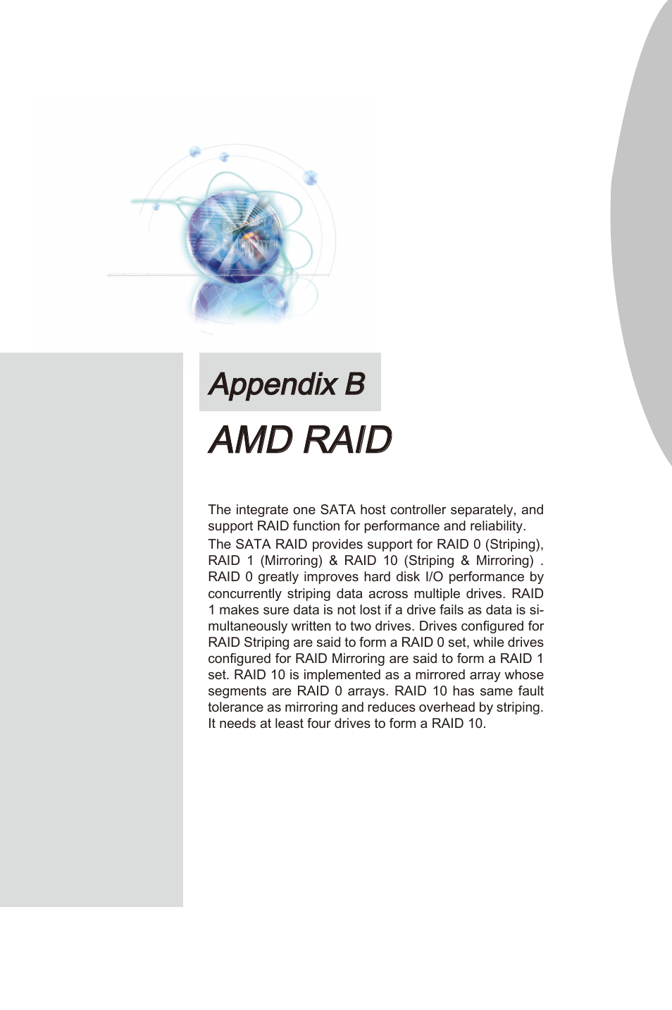 Amd raid, Appendx b | MSI A55M-P35 User Manual | Page 63 / 72