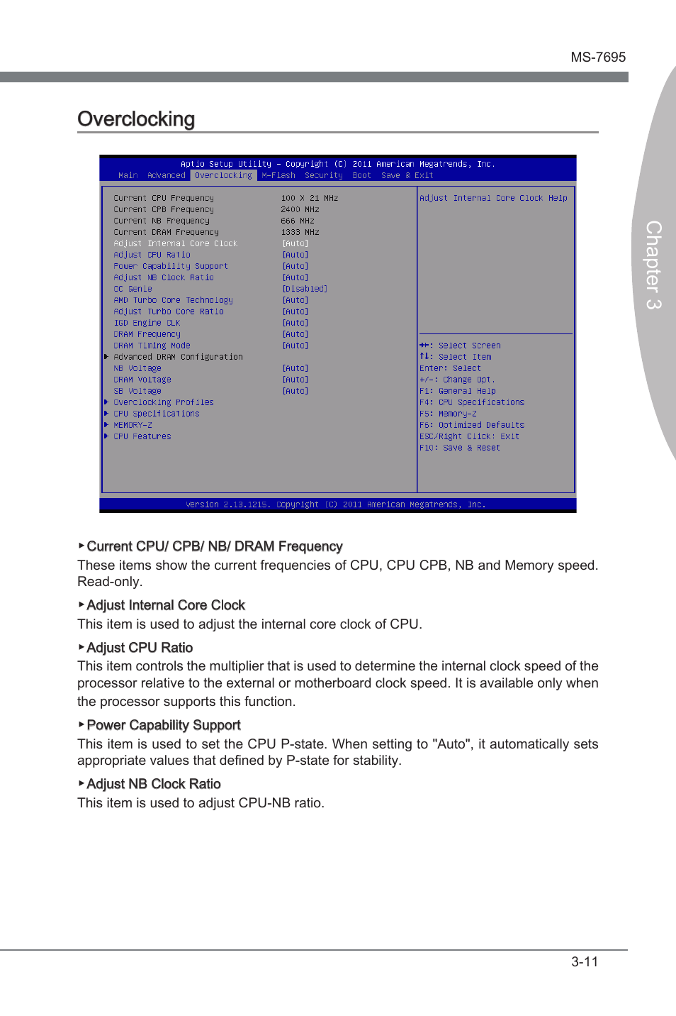 Overclockng -11, Chapter 3, Chapter 3 overclockng | MSI A75A-G55 Manual User Manual | Page 47 / 72