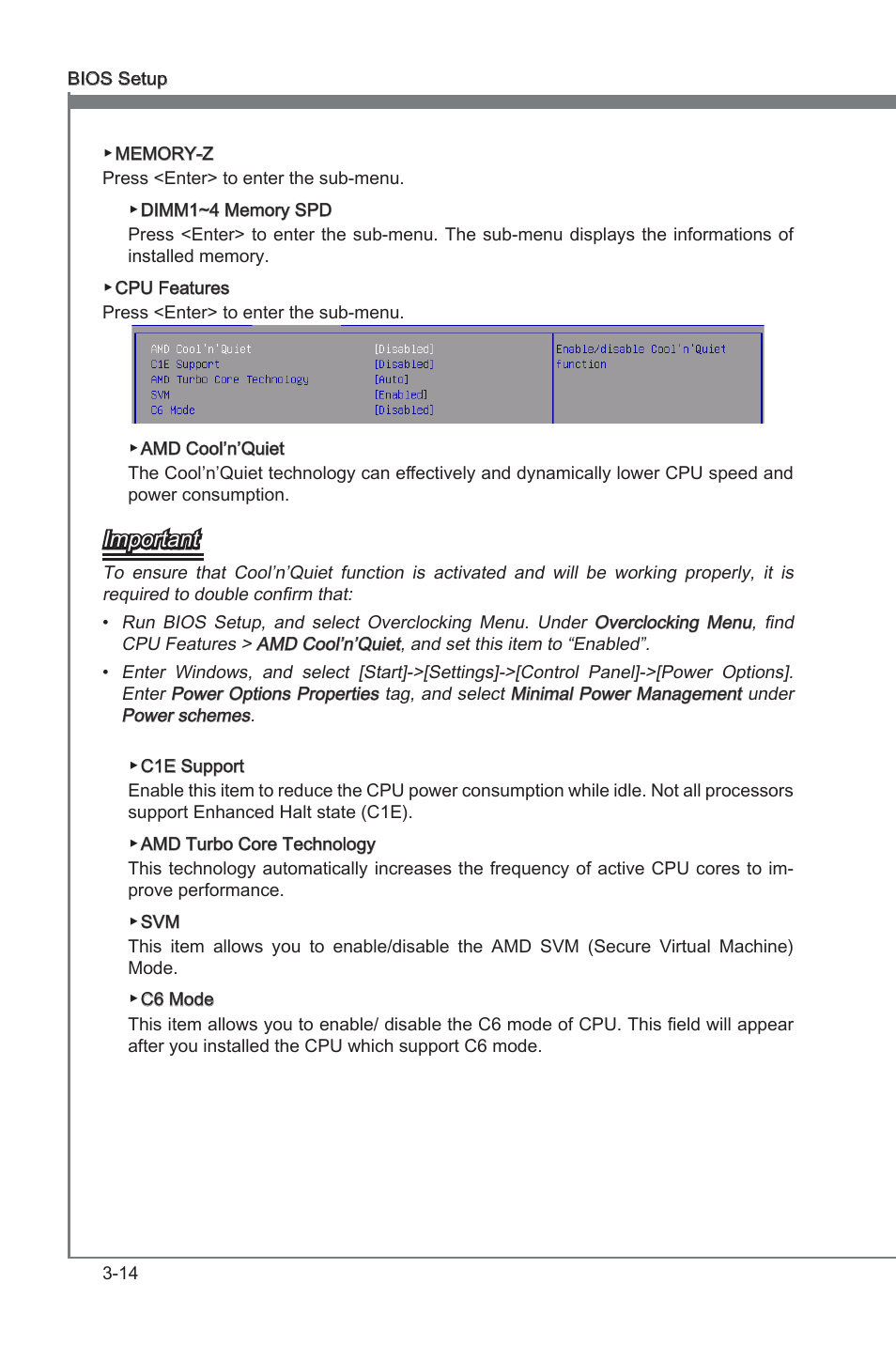 Chapter 3, Important | MSI A75A-G55 Manual User Manual | Page 50 / 72