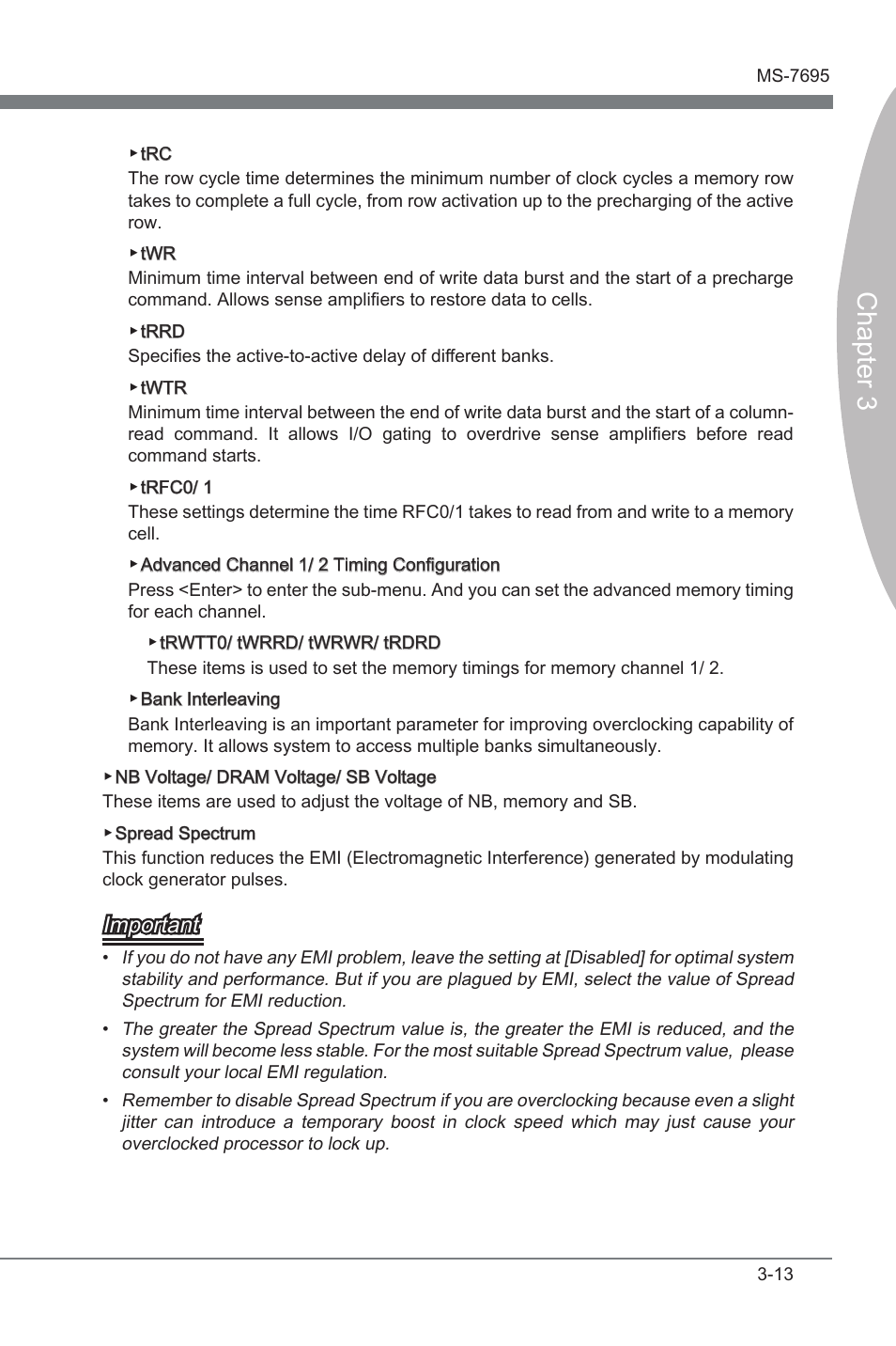 Chapter 3, Important | MSI A75A-G35 Manual User Manual | Page 49 / 72
