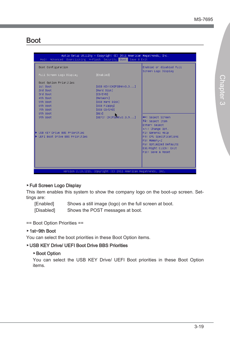 Boot, Boot -19, Chapter 3 | Chapter 3 boot | MSI A75A-G35 Manual User Manual | Page 55 / 72