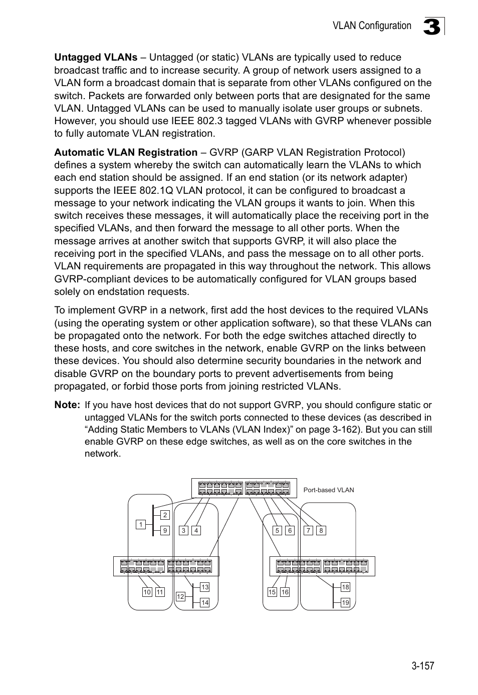 Vlan configuration 3-157 | Accton Technology Edge-corE Fast Ethernet Switch ES3528M-SFP User Manual | Page 207 / 644