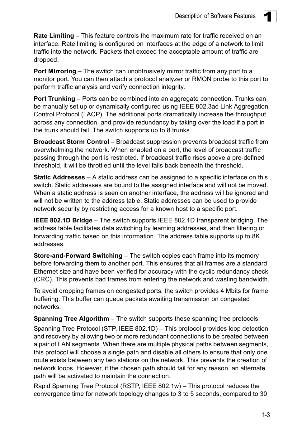 Accton Technology Edge-corE Fast Ethernet Switch ES3528M-SFP User Manual | Page 35 / 644
