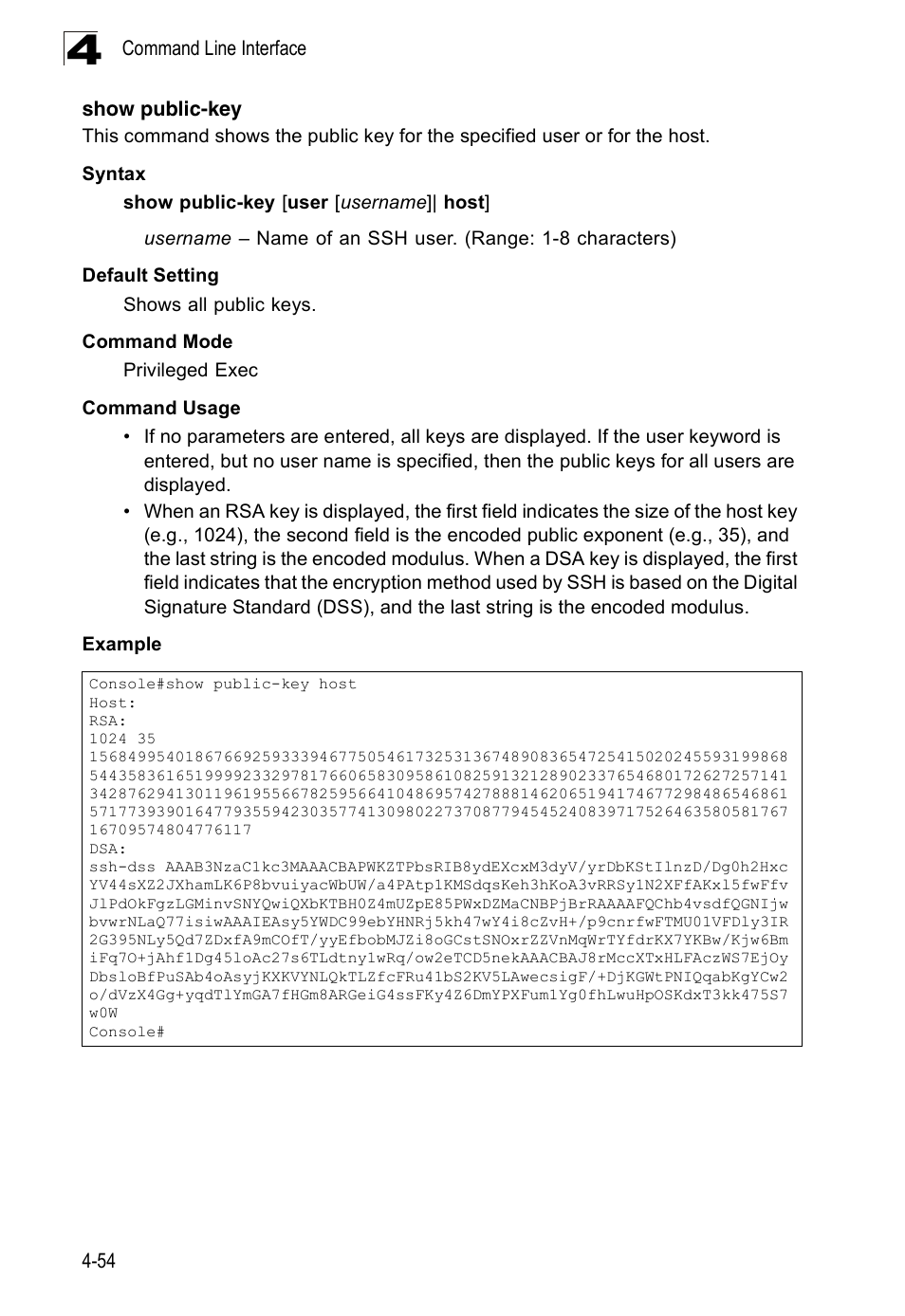 Show public-key | Accton Technology Edge-corE Fast Ethernet Switch ES3528M-SFP User Manual | Page 350 / 644