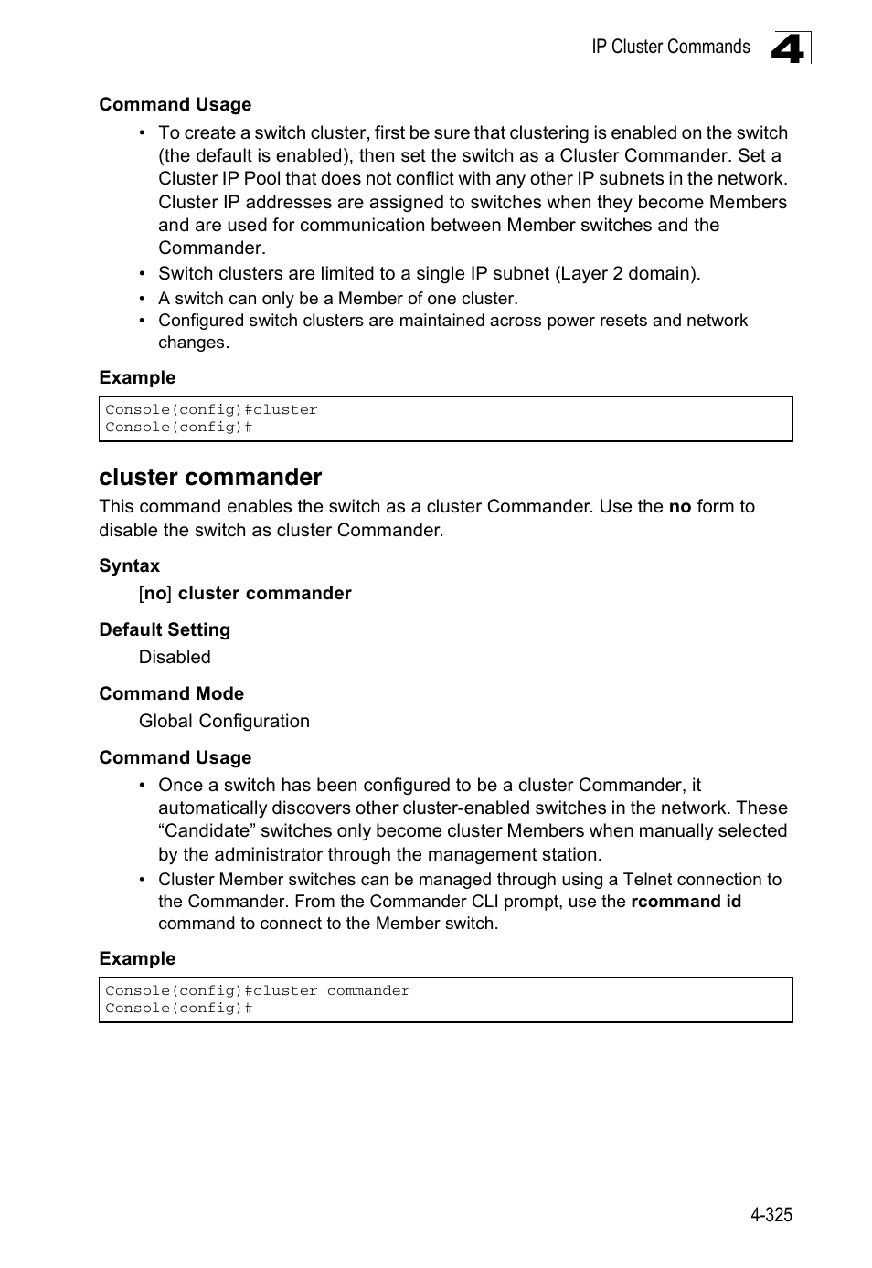 Cluster commander | Accton Technology Edge-corE Fast Ethernet Switch ES3528M-SFP User Manual | Page 621 / 644