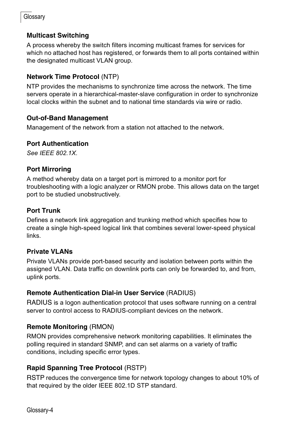 Accton Technology Edge-corE Fast Ethernet Switch ES3528M-SFP User Manual | Page 634 / 644