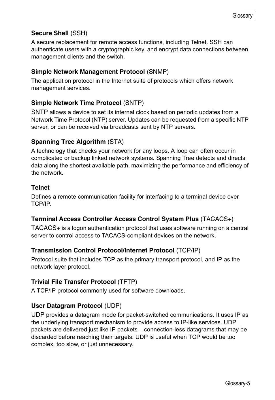Accton Technology Edge-corE Fast Ethernet Switch ES3528M-SFP User Manual | Page 635 / 644