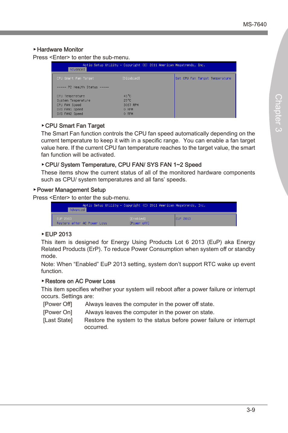 Chapter 3 | MSI 990XA-GD55 User Manual | Page 45 / 74