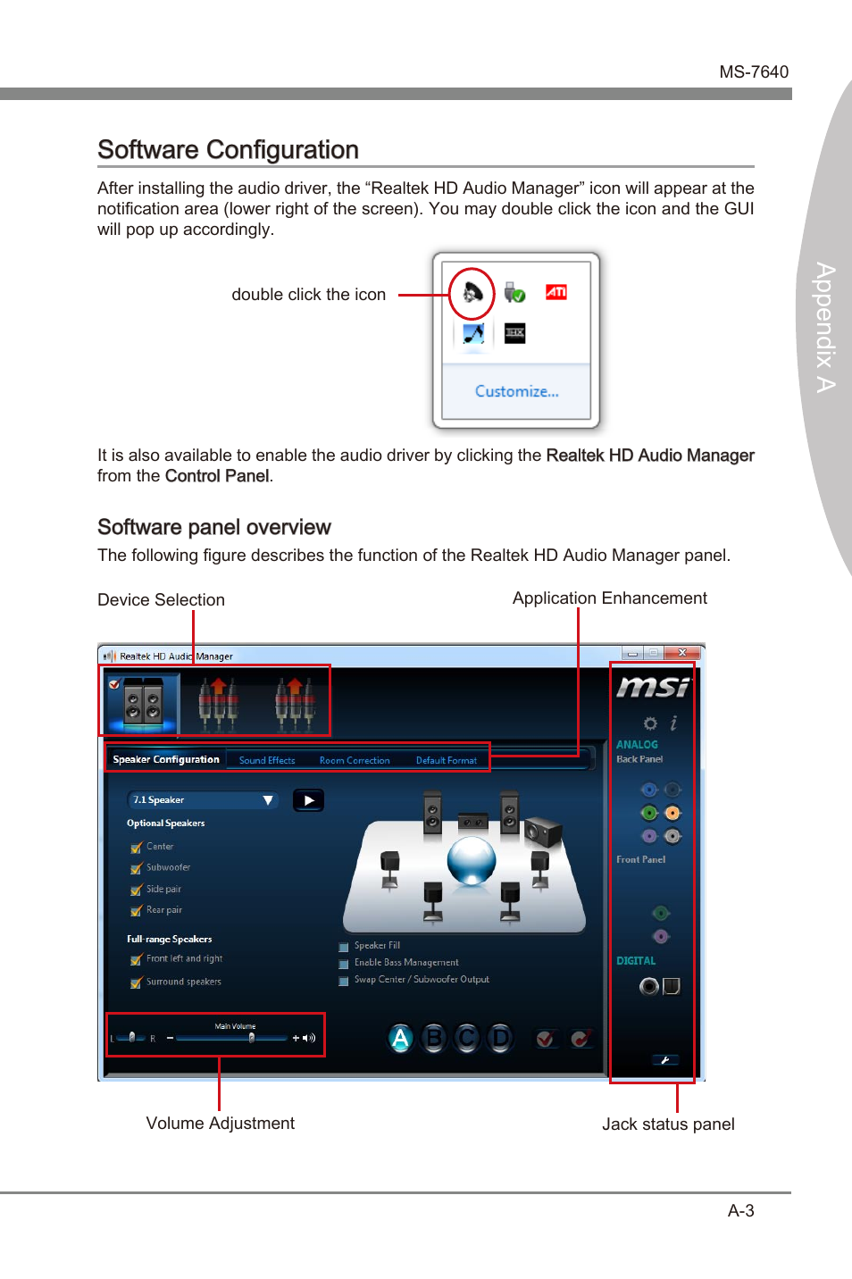 Software configuration, Append x a, Append x a software configuraton | MSI 990XA-GD55 User Manual | Page 61 / 74