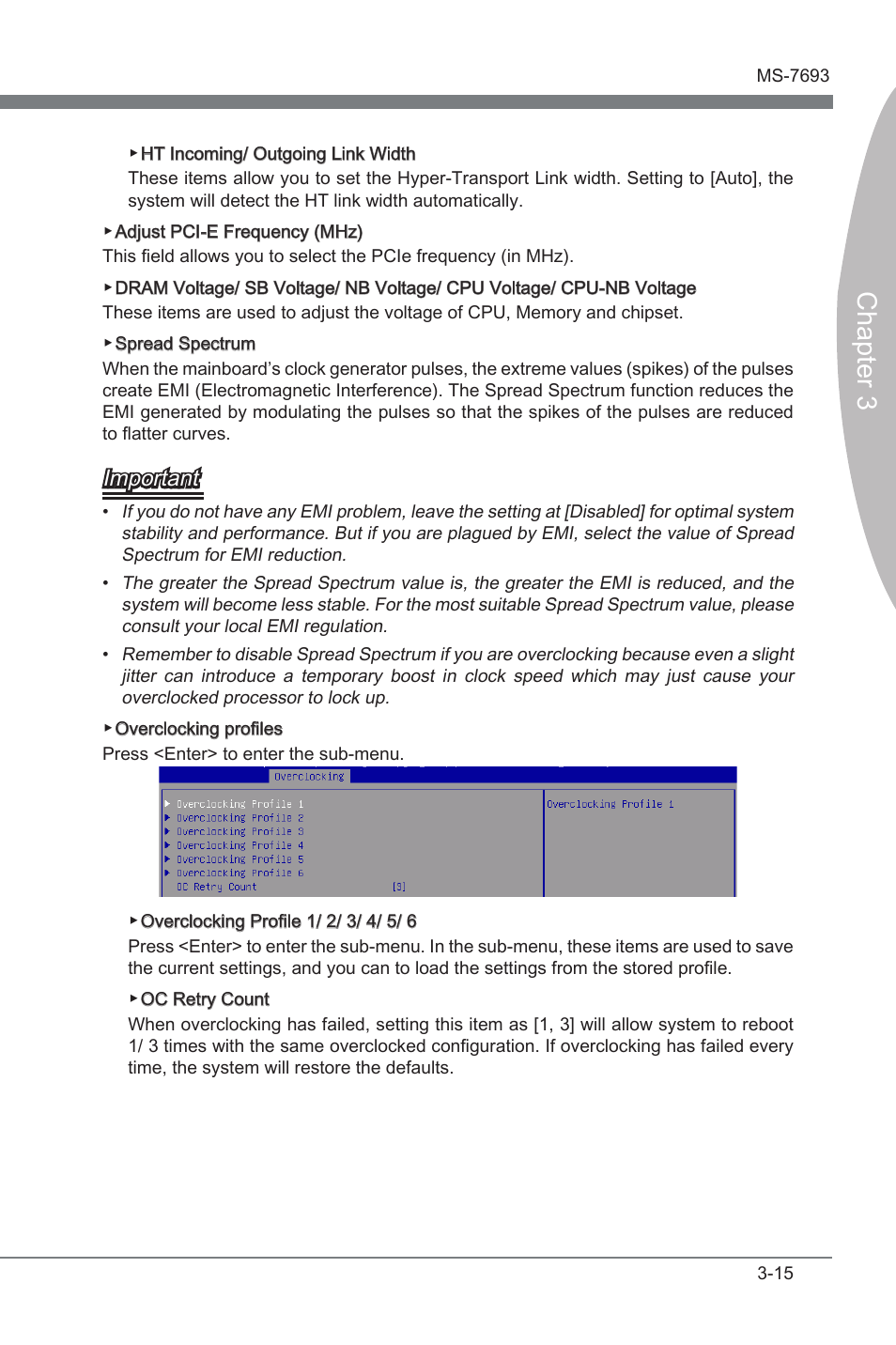 Chapter 3, Important | MSI 970A-G45 User Manual | Page 51 / 76