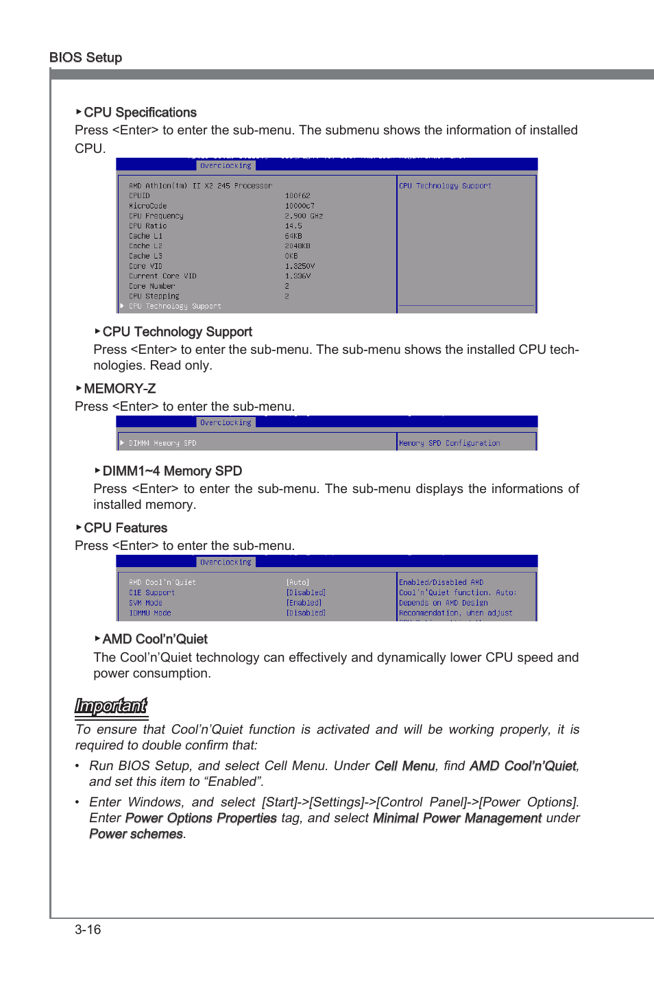 Chapter 3, Important | MSI 970A-G45 User Manual | Page 52 / 76