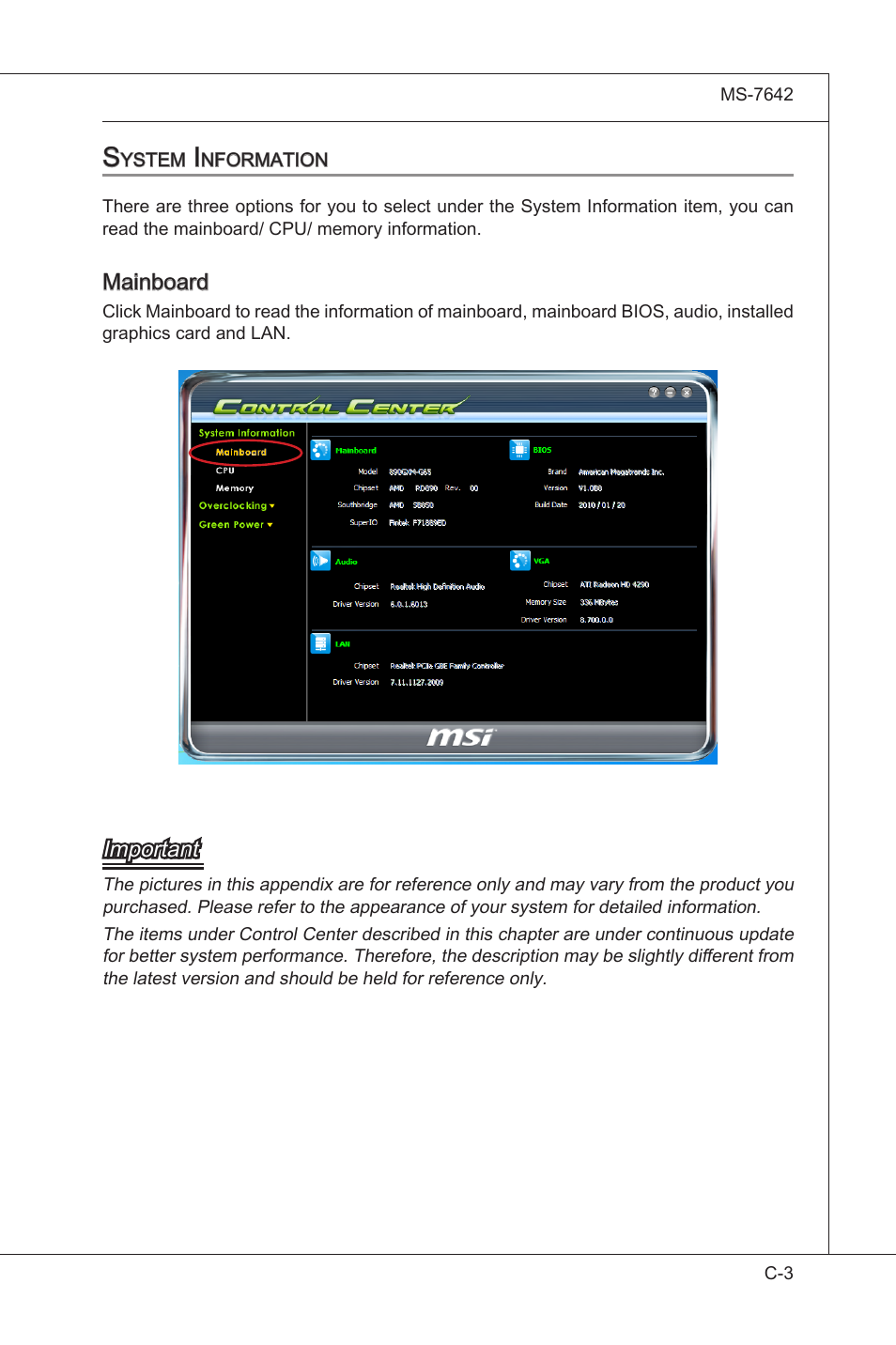 System information | MSI 890GXM-G65 User Manual | Page 105 / 110