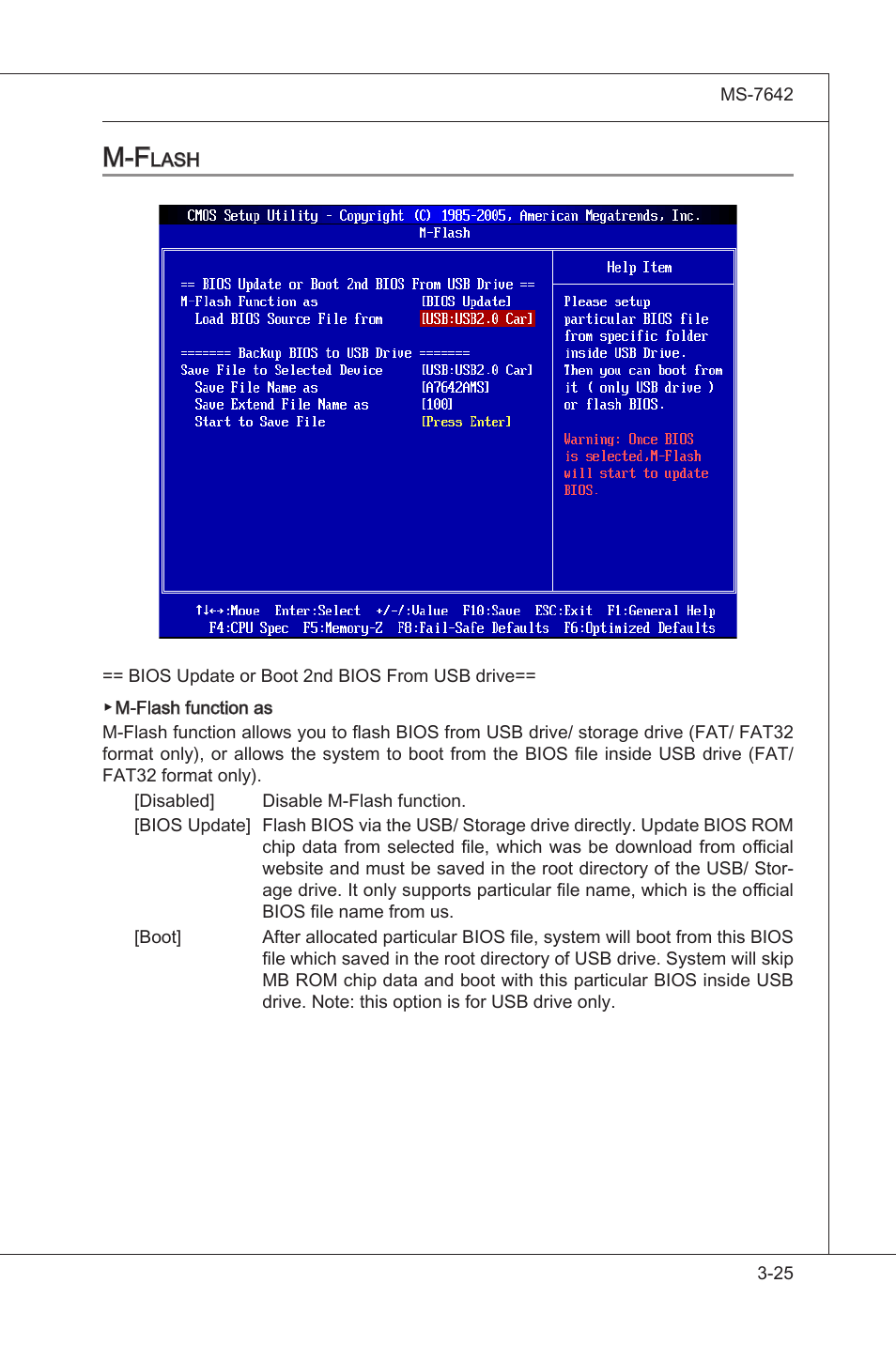 M-flash, M-flash -25 | MSI 890GXM-G65 User Manual | Page 65 / 110