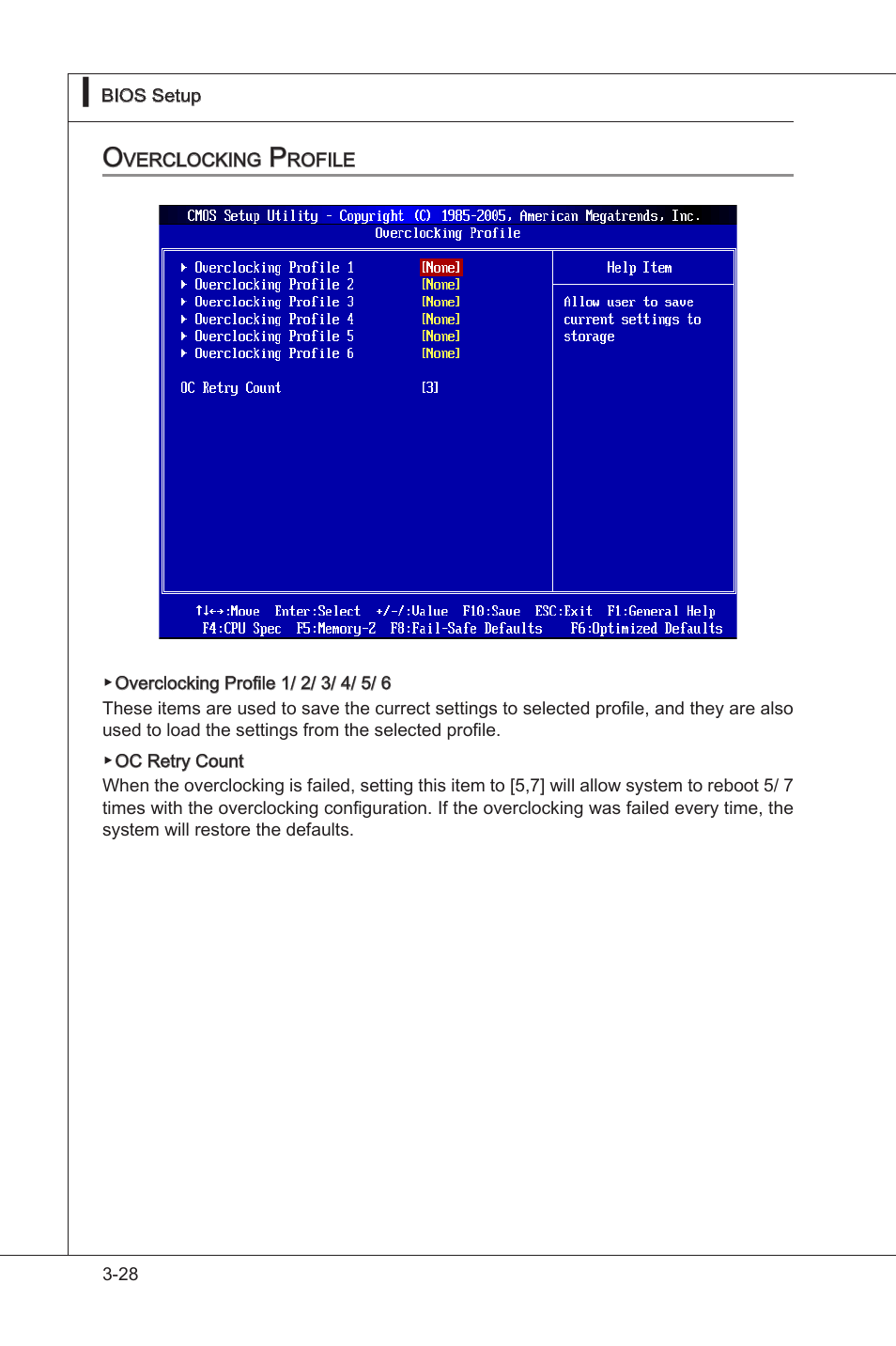 Overclocking profile, Overclockng profile -28 | MSI 890GXM-G65 User Manual | Page 68 / 110