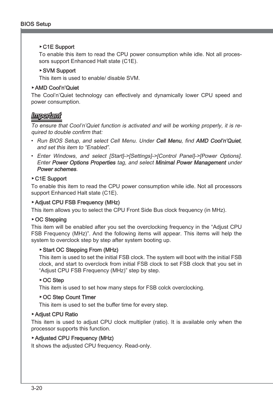 Chapter 3, Important | MSI 890FXA-GD70 User Manual | Page 64 / 90