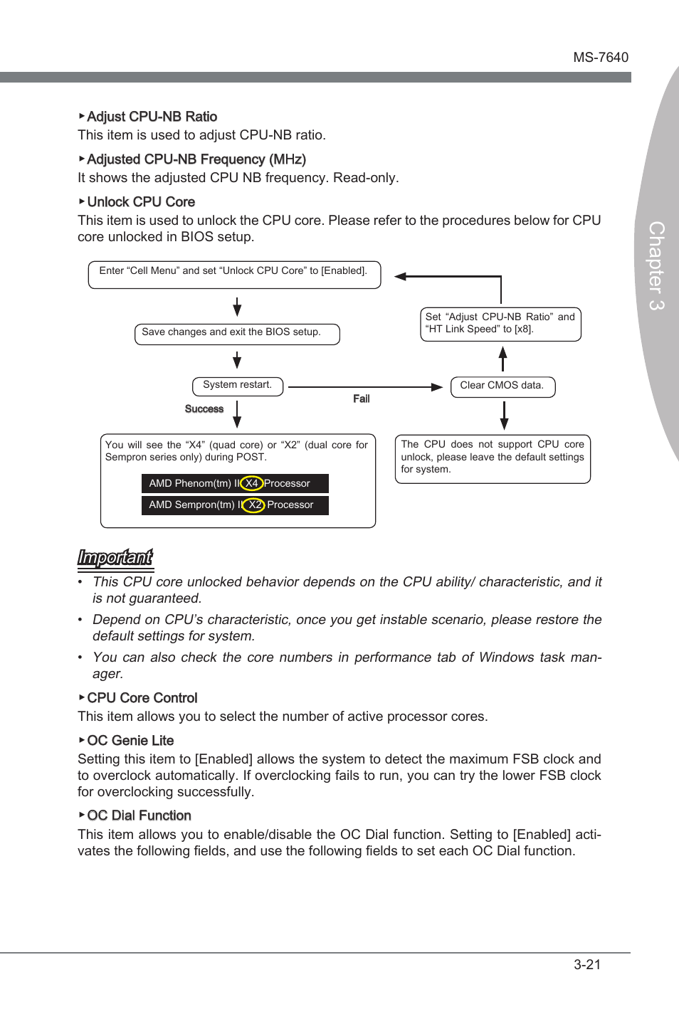 Chapter 3, Important | MSI 890FXA-GD70 User Manual | Page 65 / 90