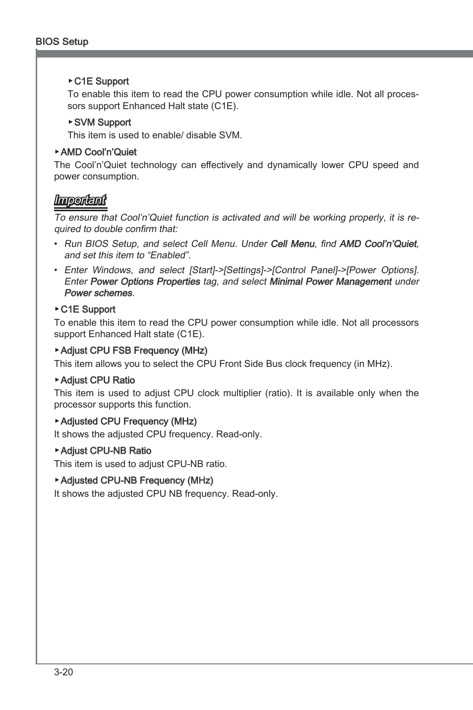 Chapter 3, Important | MSI 890FXA-GD65 User Manual | Page 56 / 80