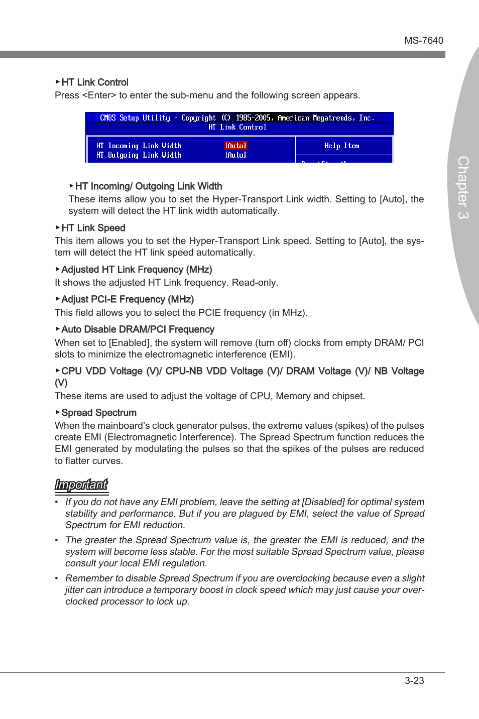 Chapter 3, Important | MSI 890FXA-GD65 User Manual | Page 59 / 80