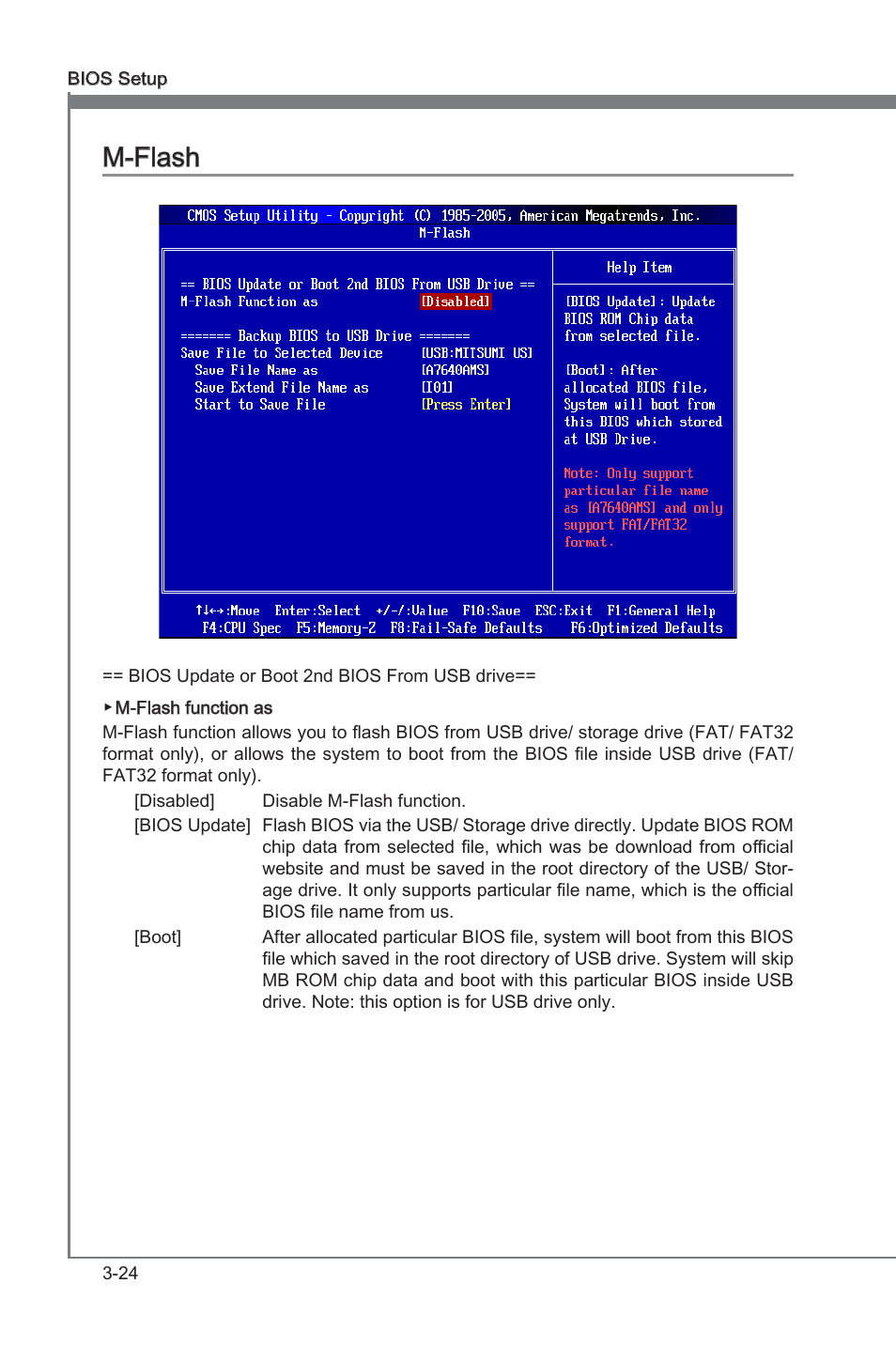 M-flash, M-flash -24, Chapter 3 | Chapter 3 m-flash | MSI 890FXA-GD65 User Manual | Page 60 / 80