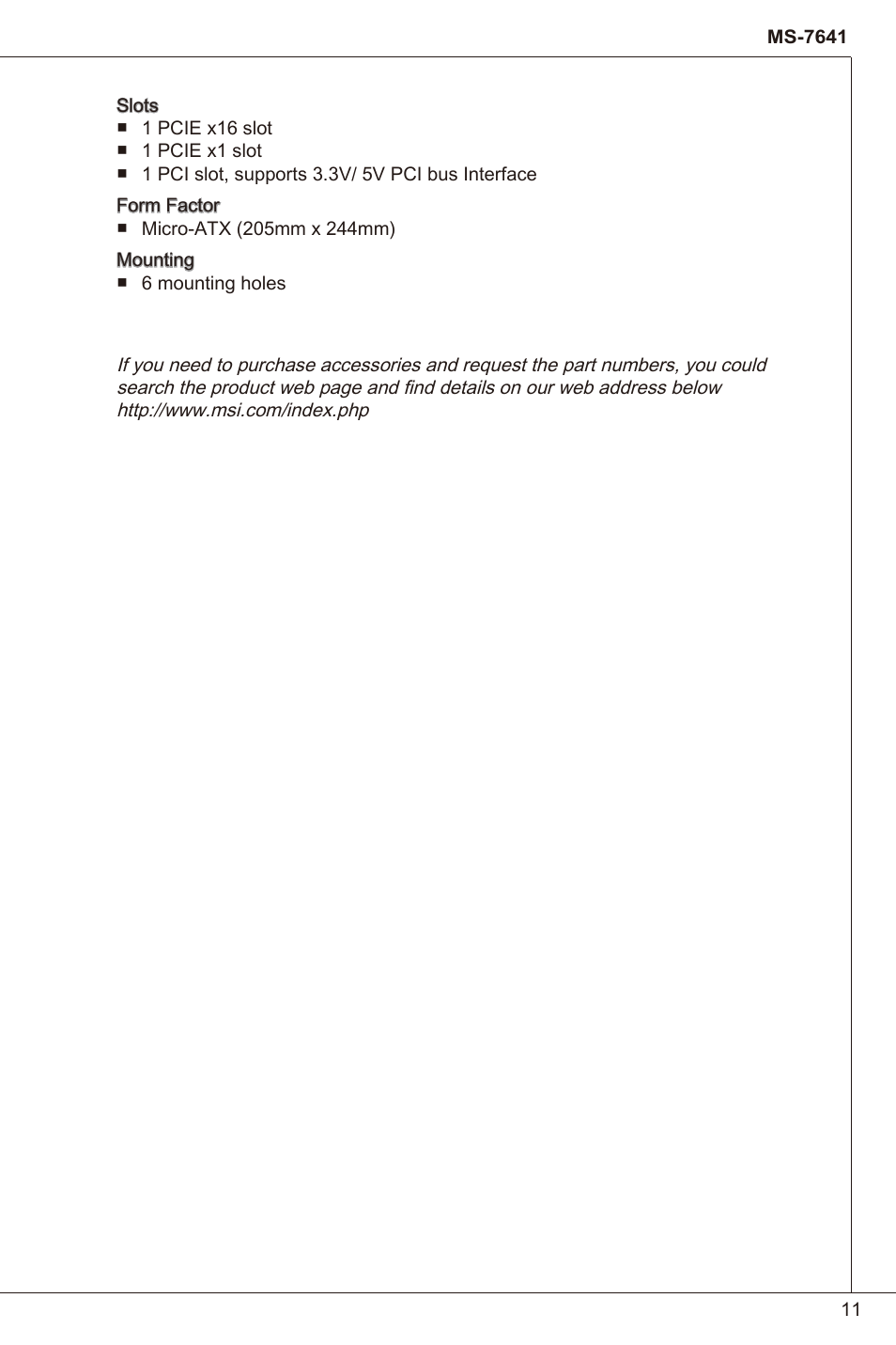 MSI 880GMA-E35 (FX) User Manual | Page 11 / 169