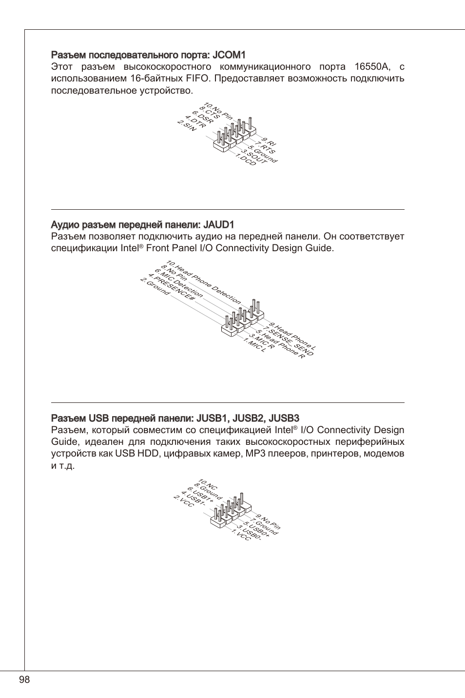 Front panel i/o connectivity design guide | MSI 880GMA-E35 (FX) User Manual | Page 98 / 169