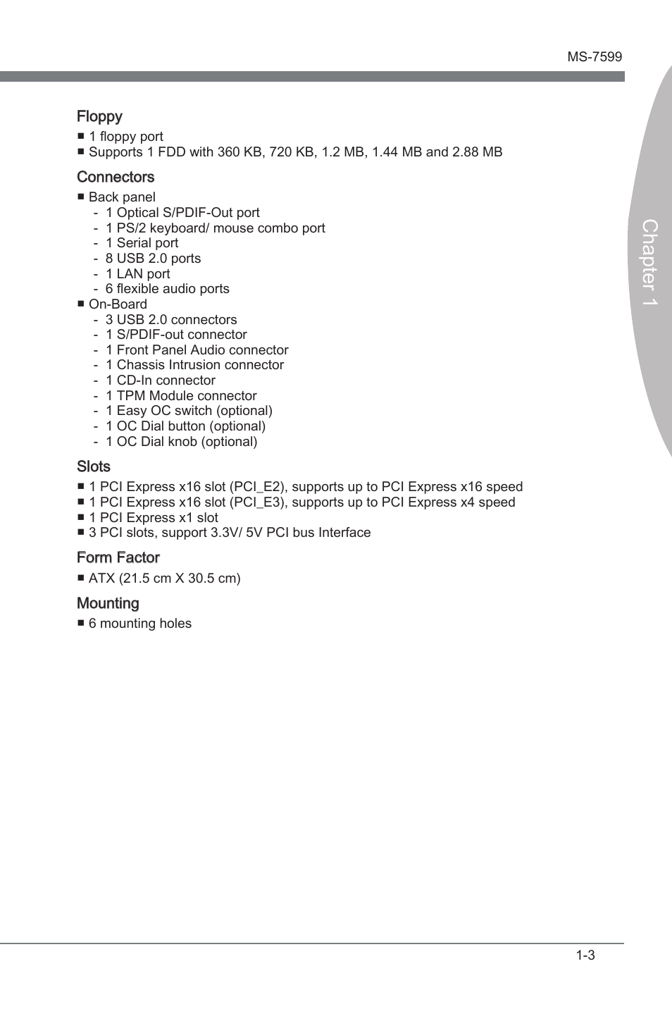 Chapter 1 | MSI 870S-G54 User Manual | Page 12 / 83