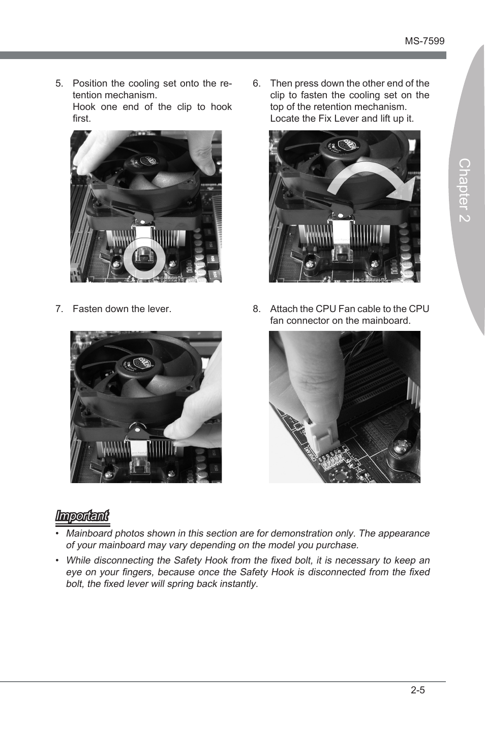 Chapter 2, Important | MSI 870A-G46 User Manual | Page 21 / 80