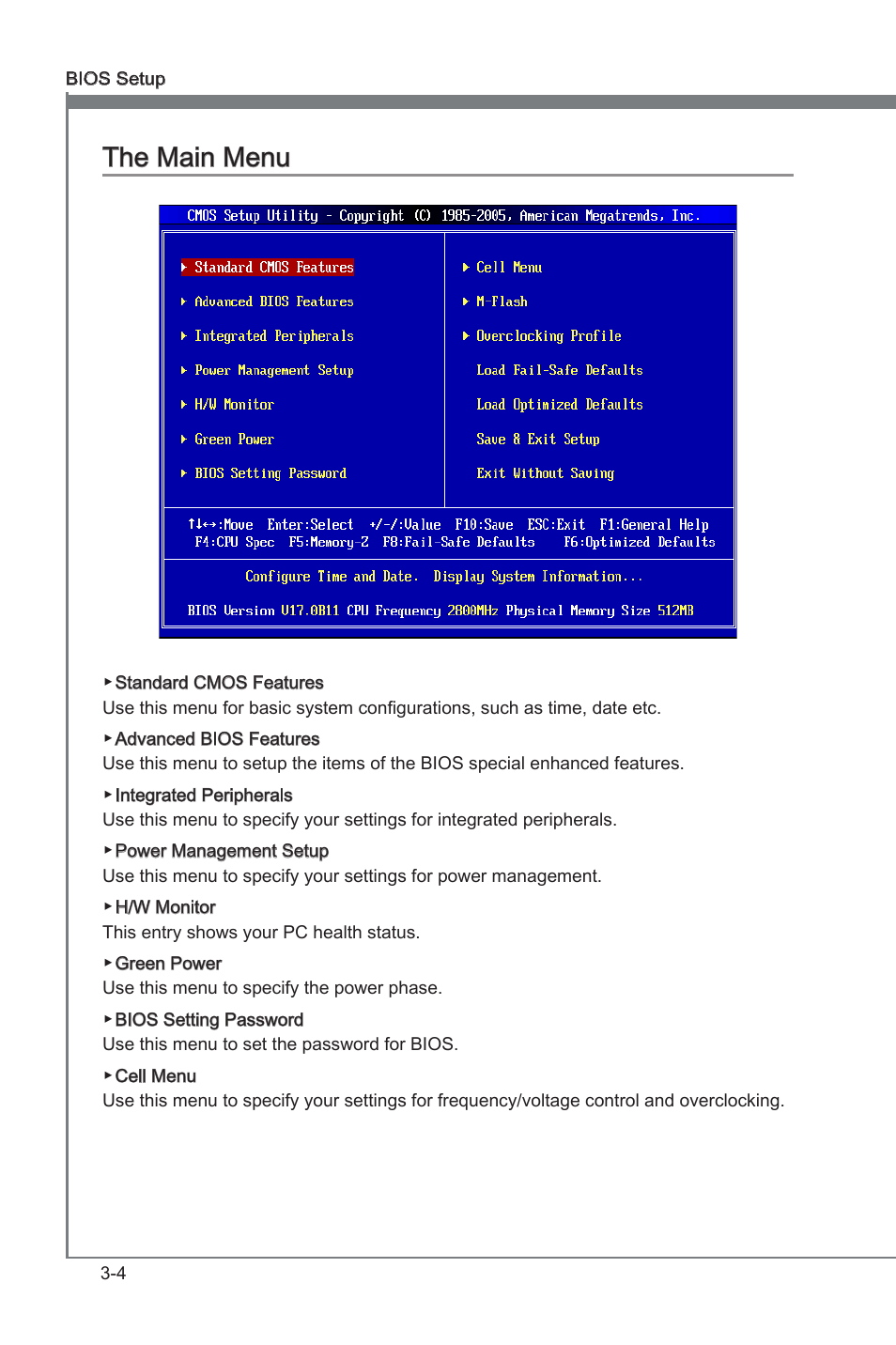 The man menu -4, Chapter 3, Chapter 3 the man menu | MSI 870A-G46 User Manual | Page 40 / 80