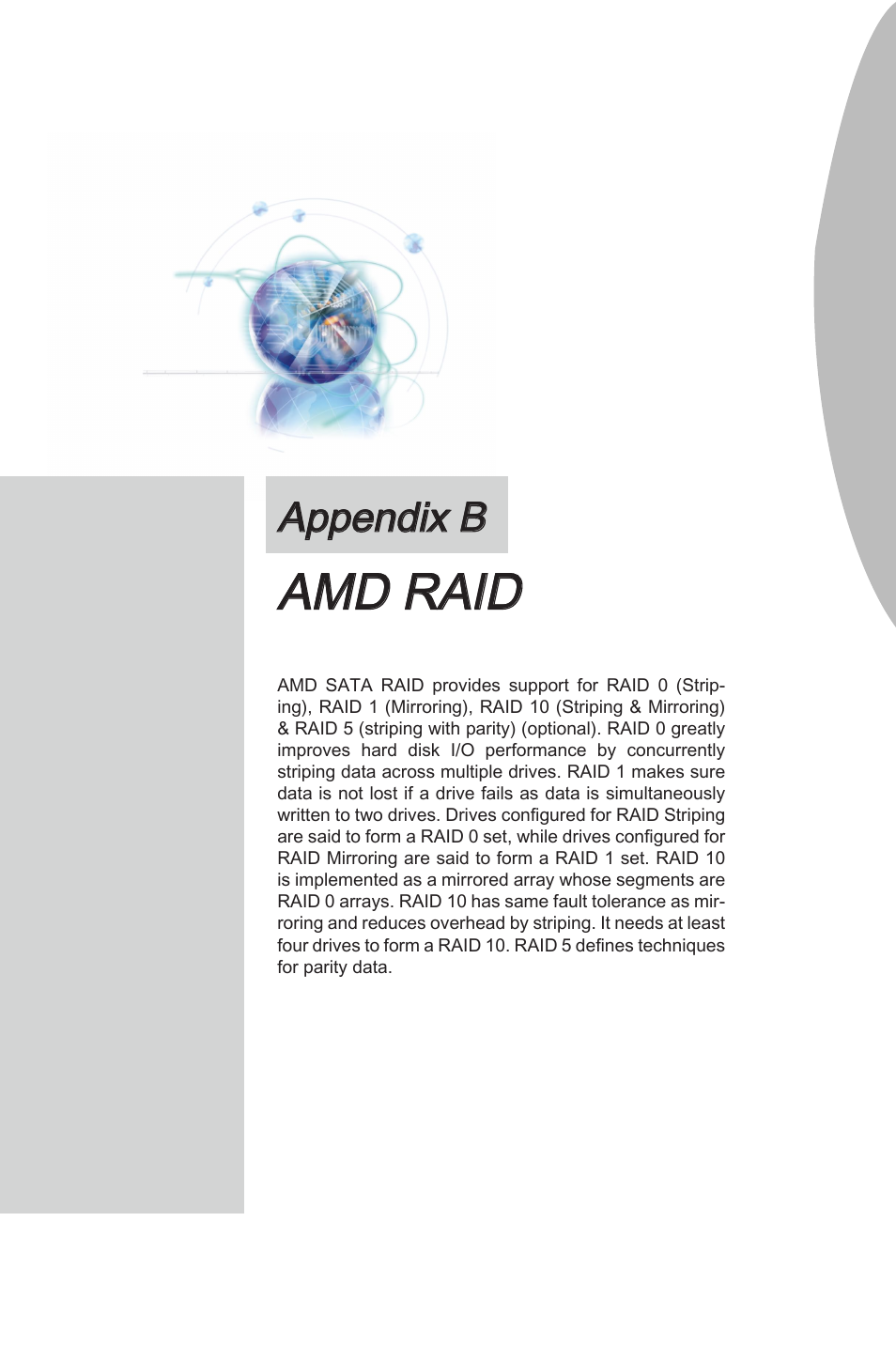 Amd raid, Appendx b | MSI 870A-G46 User Manual | Page 71 / 80