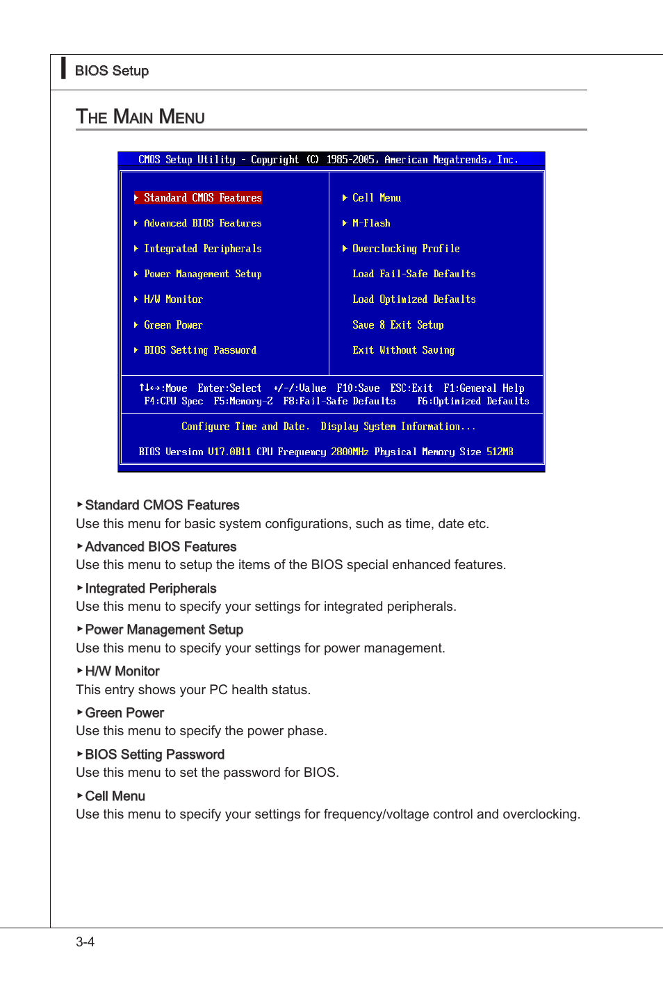 The man menu -4 | MSI 870A-G54 (FX) User Manual | Page 44 / 84