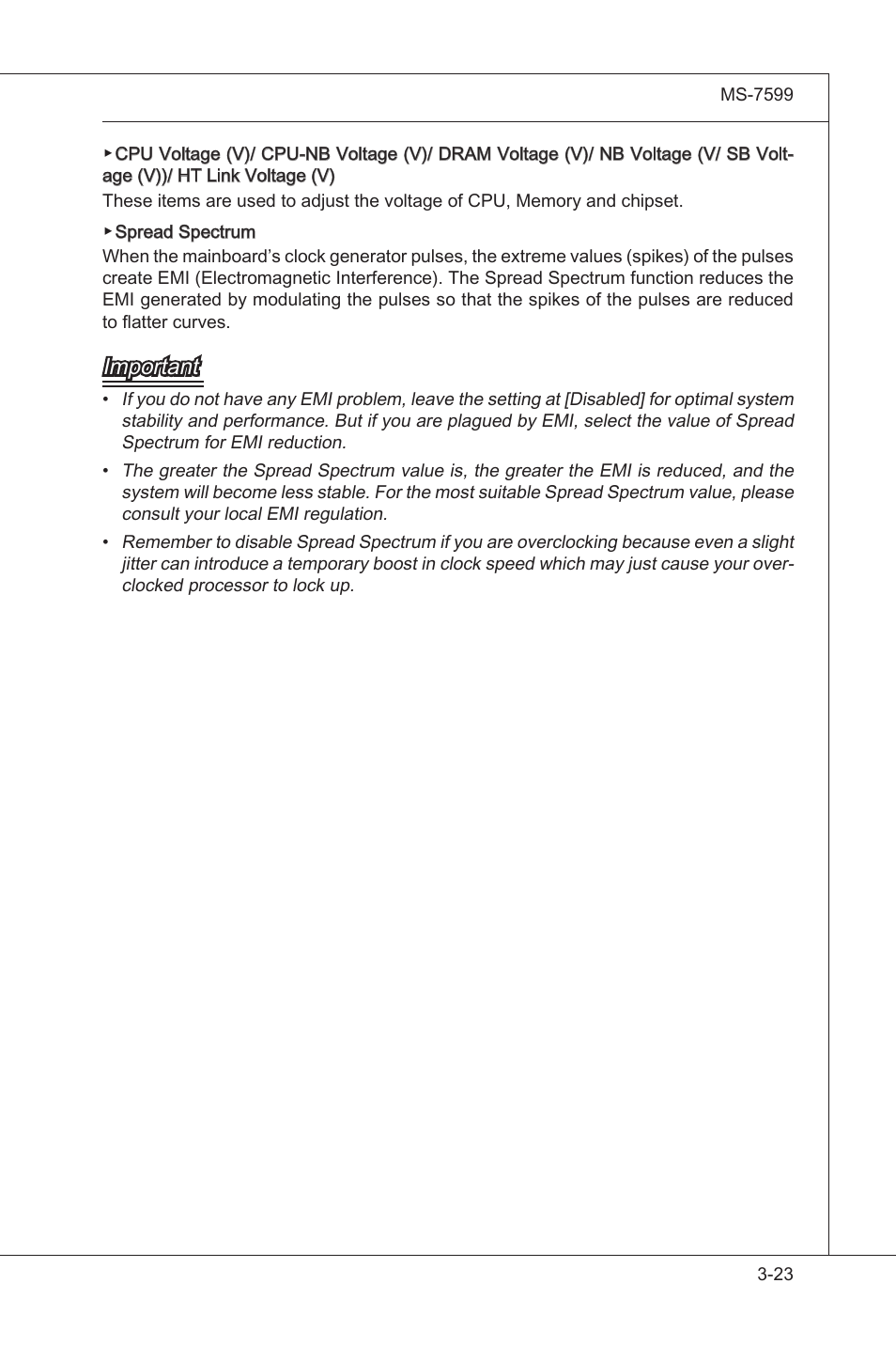 Important | MSI 870A-G54 (FX) User Manual | Page 63 / 84