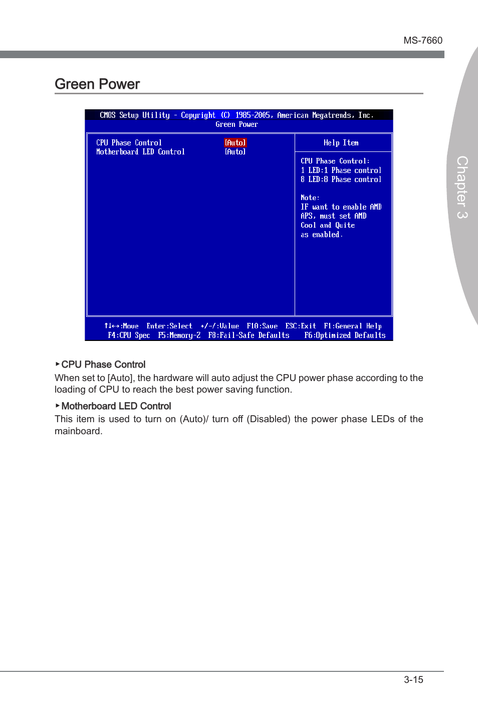 Chapter 3, Chapter 3 green power | MSI 870A Fuzion Power Edition User Manual | Page 57 / 86