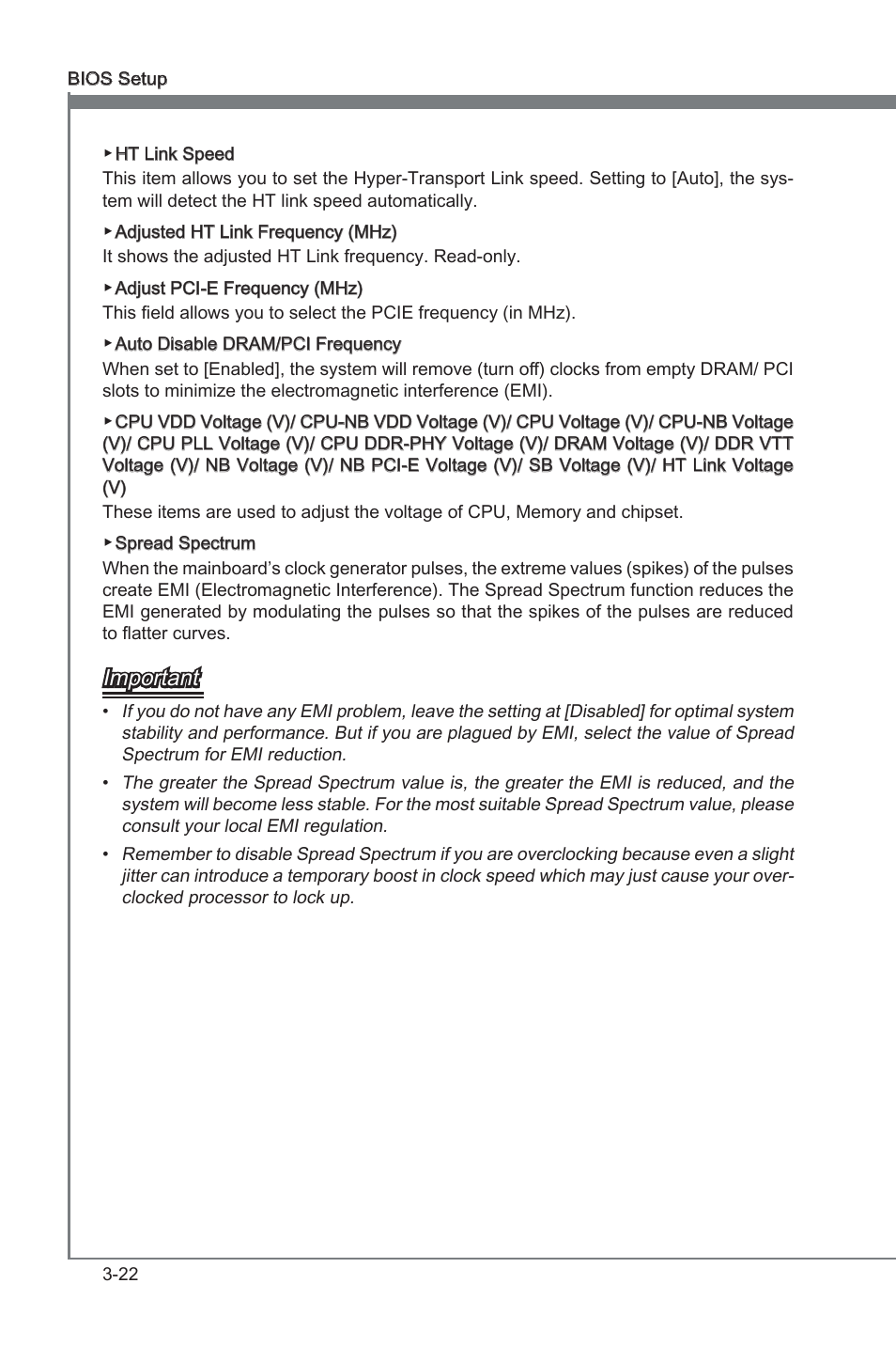 Chapter 3, Important | MSI 870A Fuzion Power Edition User Manual | Page 64 / 86