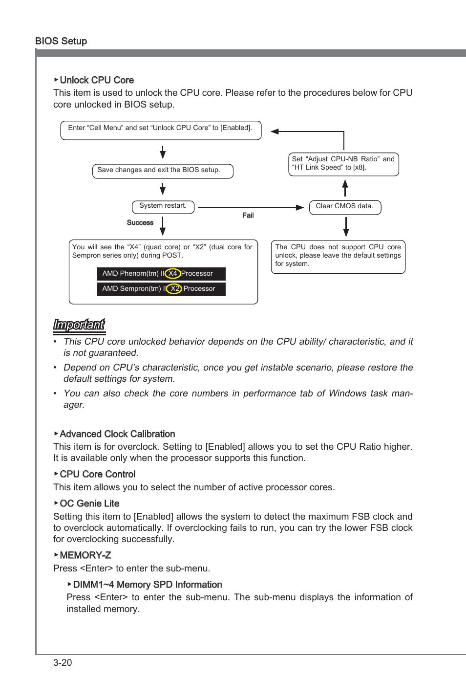 Chapter 3, Important | MSI 870A Fuzion User Manual | Page 60 / 94