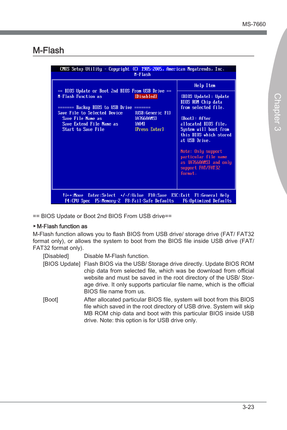 M-flash -23, Chapter 3, Chapter 3 m-flash | MSI 870A Fuzion User Manual | Page 63 / 94