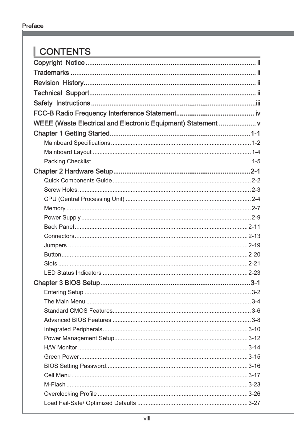 MSI 870A Fuzion User Manual | Page 8 / 94