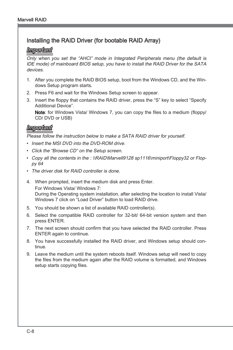 Append x c, Important | MSI 870A Fuzion User Manual | Page 92 / 94