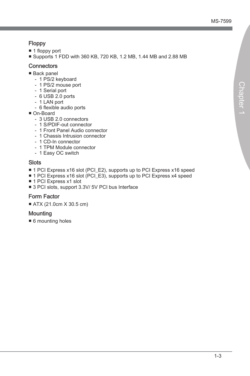 Chapter 1 | MSI 870-G45 User Manual | Page 12 / 104