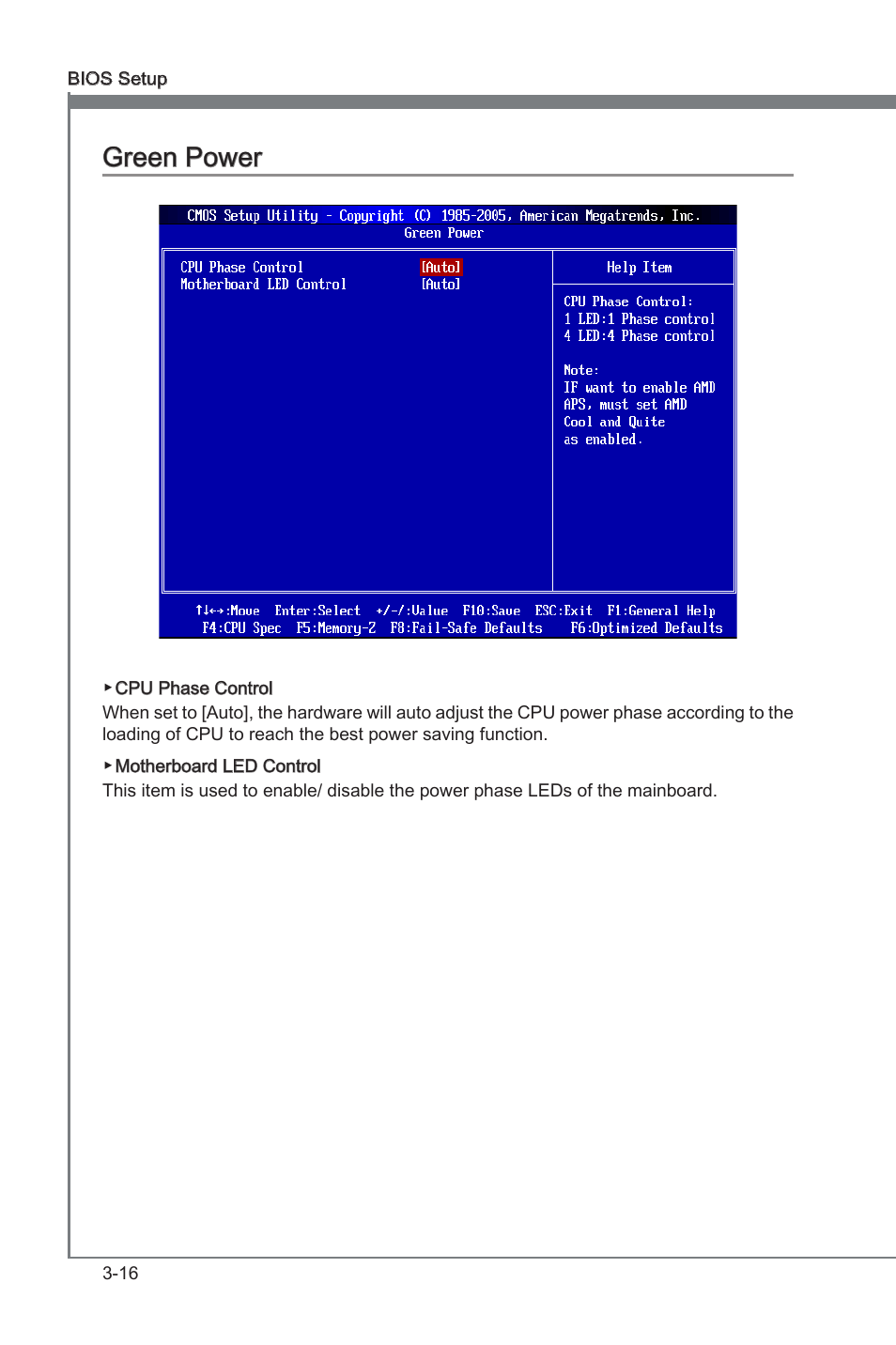 Green power -16, Chapter 3, Chapter 3 green power | MSI 870-G45 User Manual | Page 53 / 104