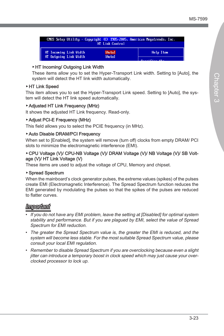 Chapter 3, Important | MSI 870-G45 User Manual | Page 60 / 104