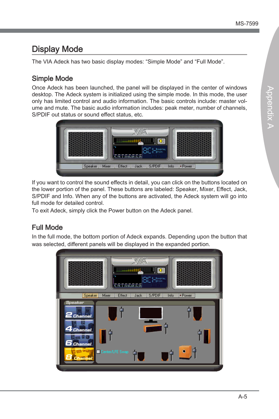 Append x a, Append x a dsplay mode | MSI 870-G45 User Manual | Page 70 / 104