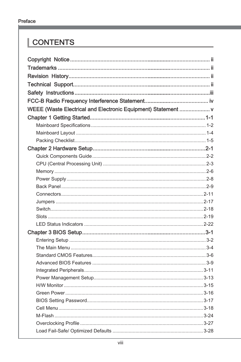 MSI 870-G45 User Manual | Page 8 / 104