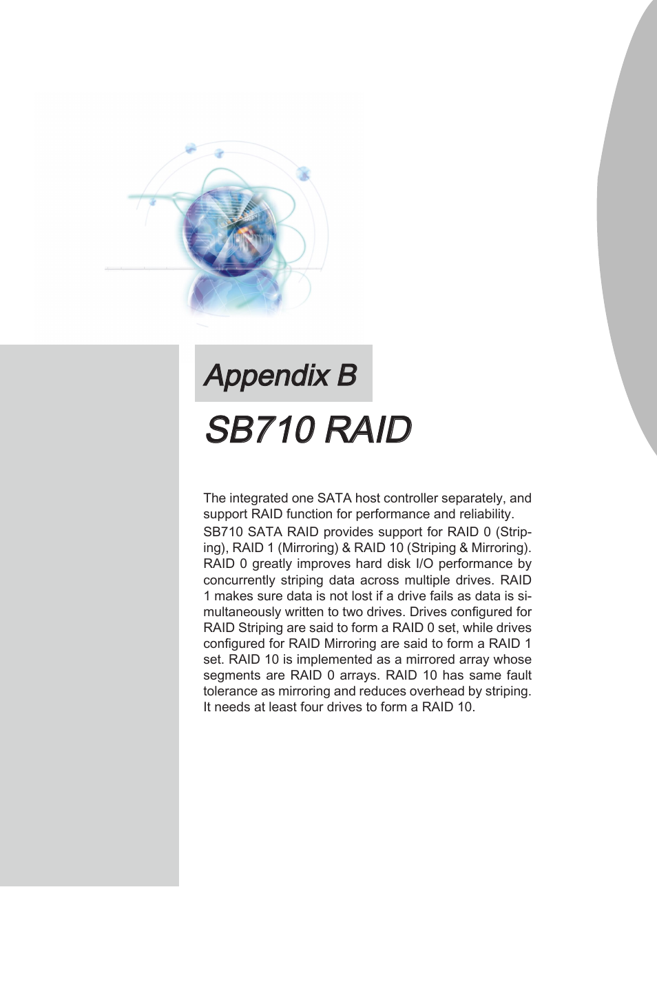 Sb710 raid, Appendx b | MSI 870-G45 User Manual | Page 88 / 104