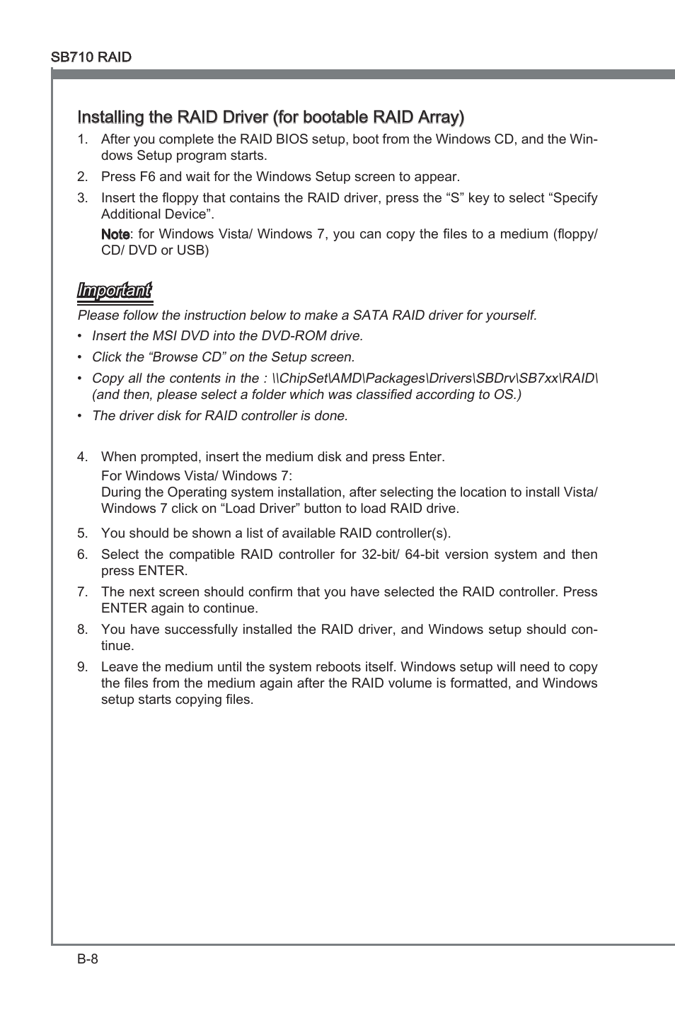 Append x b, Important | MSI 870-G45 User Manual | Page 95 / 104