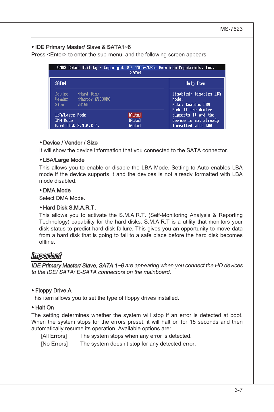 Important | MSI 760GM-P35 User Manual | Page 43 / 97