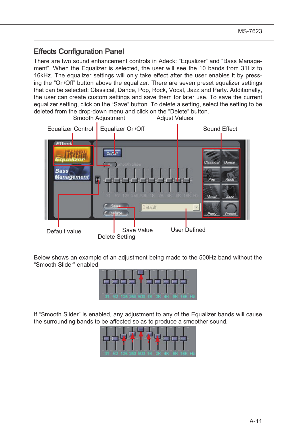 Effects configuraton panel | MSI 760GM-P35 User Manual | Page 77 / 97