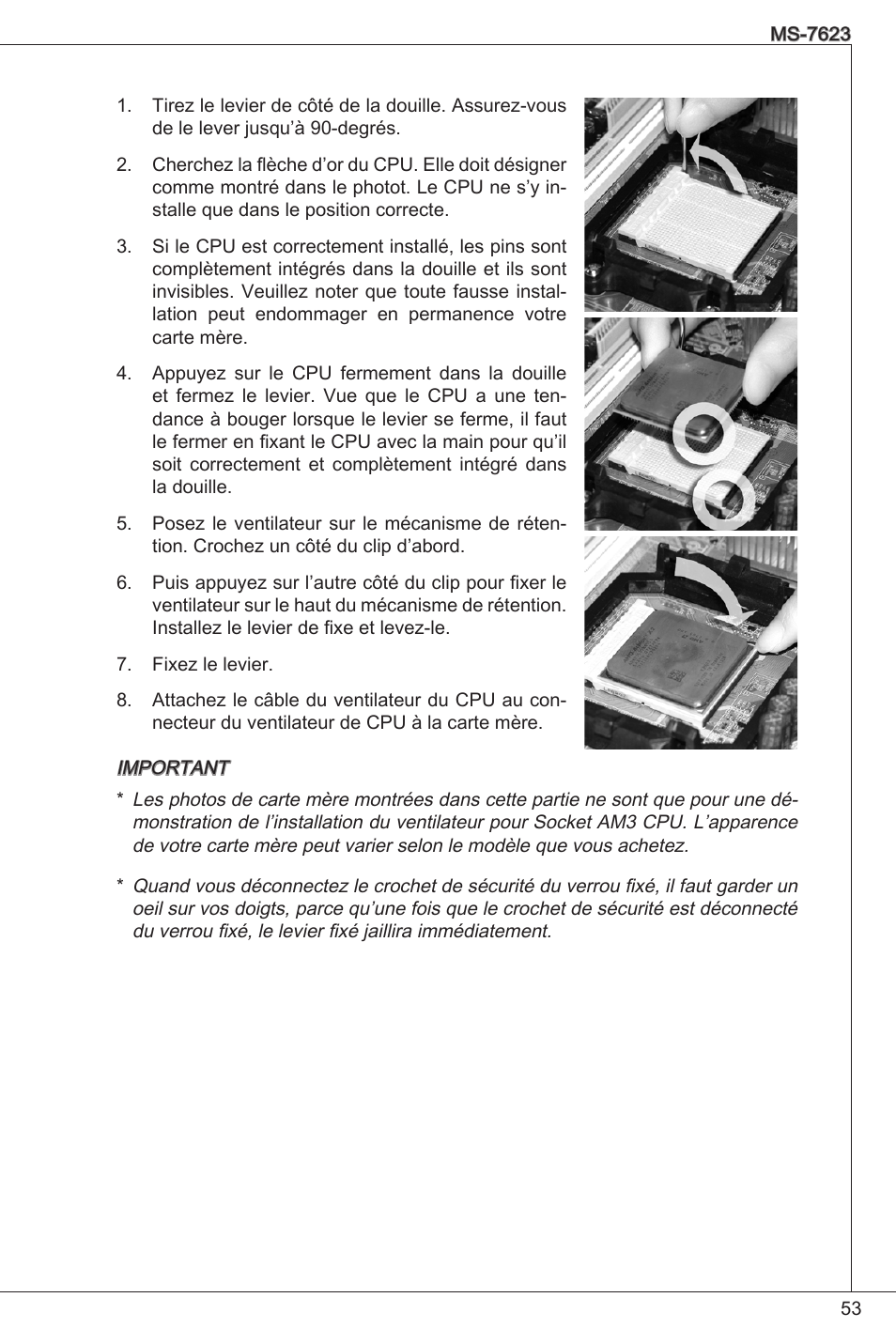 Panneau arrière, Installation du matériel | MSI 760GM-P33 User Manual | Page 53 / 169