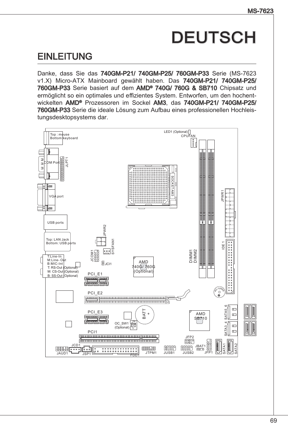 Deutsch, Einleitung | MSI 760GM-P33 User Manual | Page 69 / 169