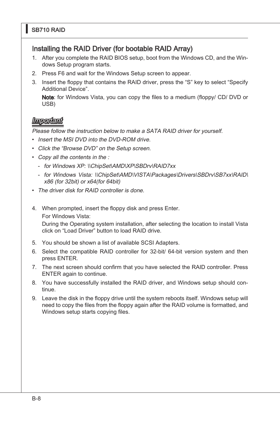 Important | MSI 760GM-E51 (FX) User Manual | Page 98 / 108